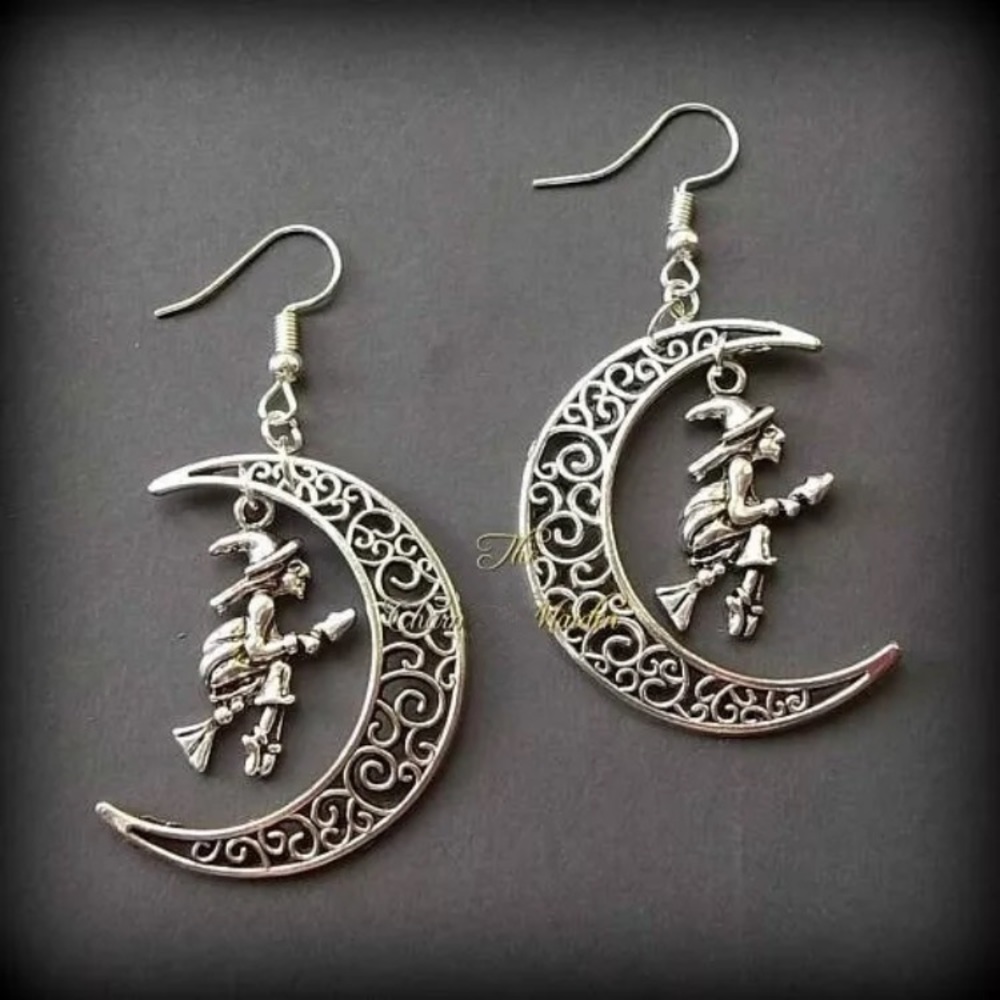 Witch Crescent Moon Earrings